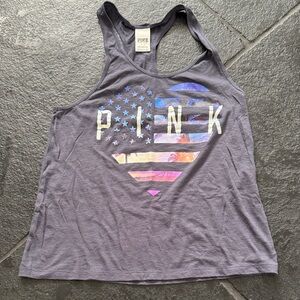PINK Victoria's Secret Tank with Graphic Design